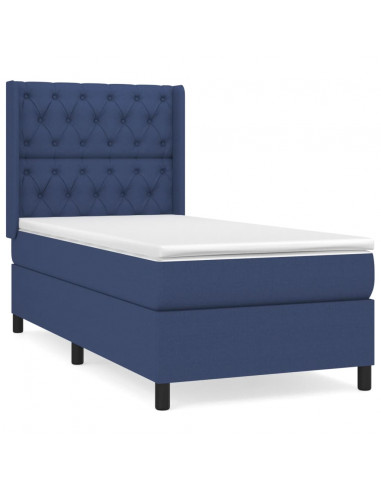 Giroletto a Molle con Materasso Blu 80x200 cm inTessuto