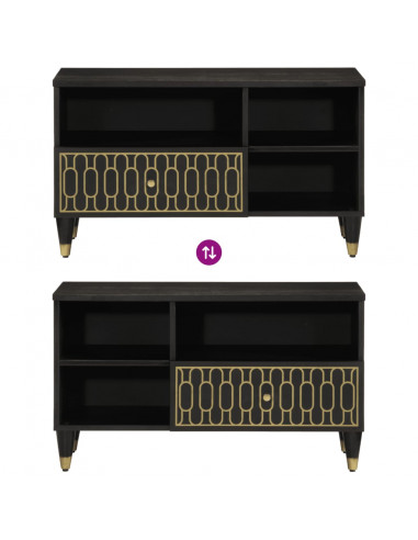 Mobile Porta TV 80x33x46 cm in Legno Massello di Mango