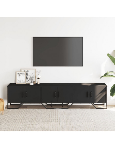 Mobile Porta TV Nero 180x34x41 cm in Legno Multistrato
