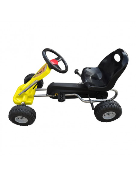 Go Kart Cavalcabile a Pedali Giallo