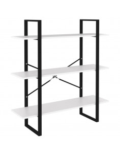 Libreria Bianca 100x30x105 cm in Legno Multistrato 2