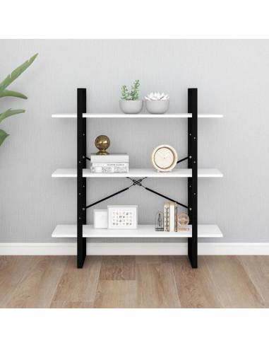 Libreria Bianca 100x30x105 cm in Legno Multistrato