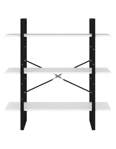 Libreria Bianca 100x30x105 cm in Legno Multistrato