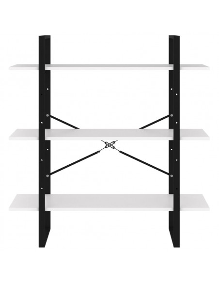 Libreria Bianca 100x30x105 cm in Legno Multistrato