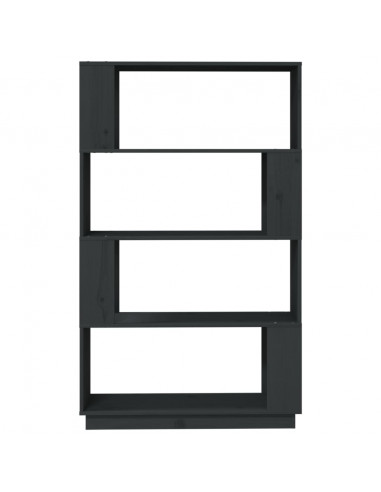 Libreria/Divisorio Grigio 80x25x132 cm Legno Massello di Pino