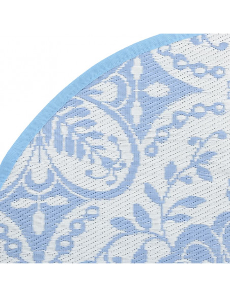 Tappeto da Esterno Celeste Ø120 cm in PP