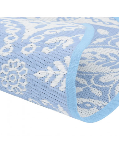 Tappeto da Esterno Celeste Ø120 cm in PP