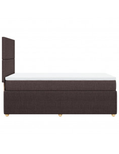 Giroletto a Molle con Materasso Marrone Scuro 90x200 cm Tessuto 2