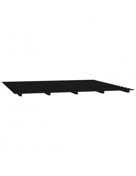 Giroletto Nero 200x200 cm in Legno Massello di Pino