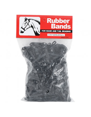 Elastici per Trecce Cavallo 500 pz Neri in Silicone