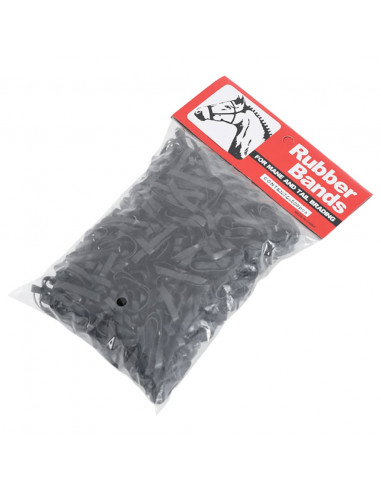 Elastici per Trecce Cavallo 500 pz Neri in Silicone