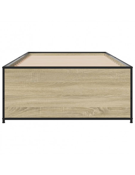Giroletto Rovere Sonoma 75x190cm in Legno Multistrato e Metallo