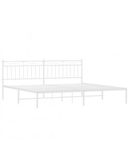 Giroletto con Testiera Metallo Bianco 193x203 cm