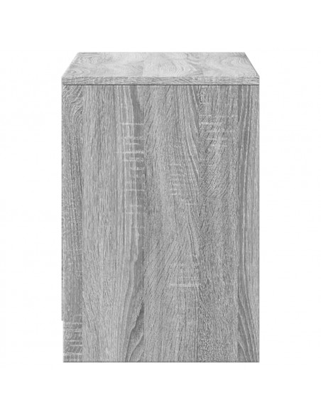 Mobile Porta TV con LED Grigio Sonoma 100x34x50cm in Truciolato