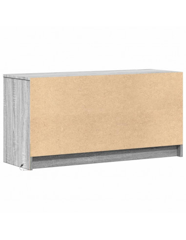 Mobile Porta TV con LED Grigio Sonoma 100x34x50cm in Truciolato