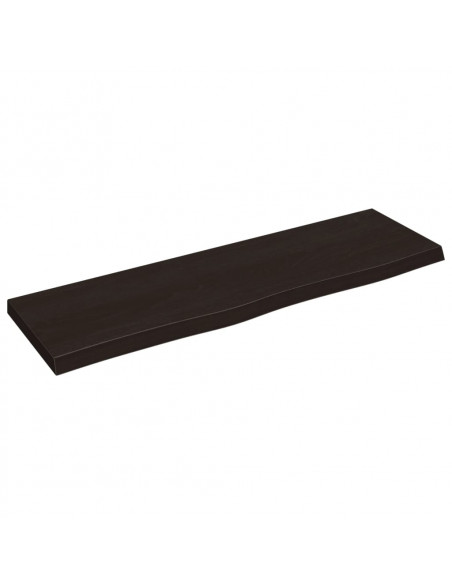 Piano Bagno Marrone Scuro 100x30x(2-4)cm Legno Trattato