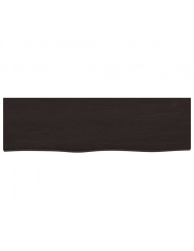 Piano Bagno Marrone Scuro 100x30x(2-4)cm Legno Trattato
