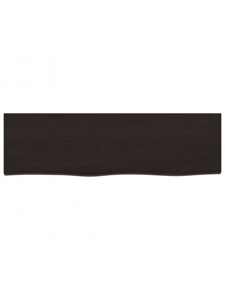 Piano Bagno Marrone Scuro 100x30x(2-4)cm Legno Trattato