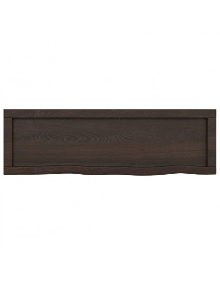 Piano Bagno Marrone Scuro 100x30x(2-4)cm Legno Trattato