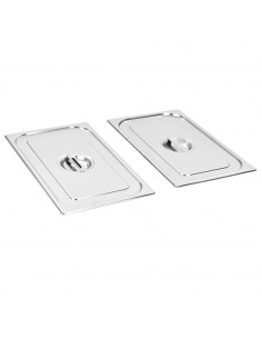 Coperchi per Contenitori Alimentari GN 1/1 2 pz in Acciaio Inox 2