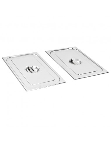 Coperchi per Contenitori Alimentari GN 1/1 2 pz in Acciaio Inox