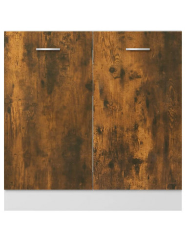 Mobile Sottolavello Rovere Fumo 80x46x81,5 cm Legno Multistrato