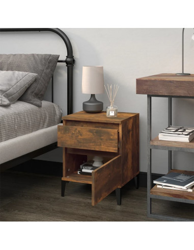Comodino Rovere Fumo 40x35x50 cm