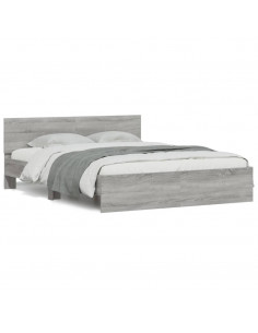 Giroletto con Testiera Grigio Sonoma 140x190 cm 2