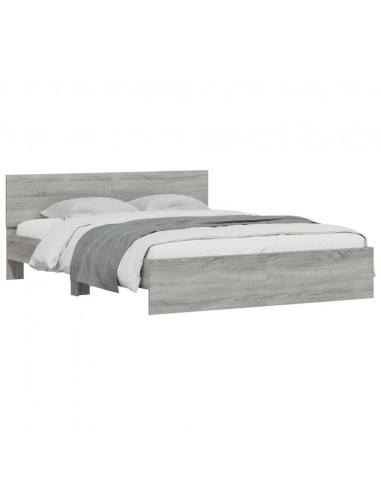 Giroletto con Testiera Grigio Sonoma 140x190 cm