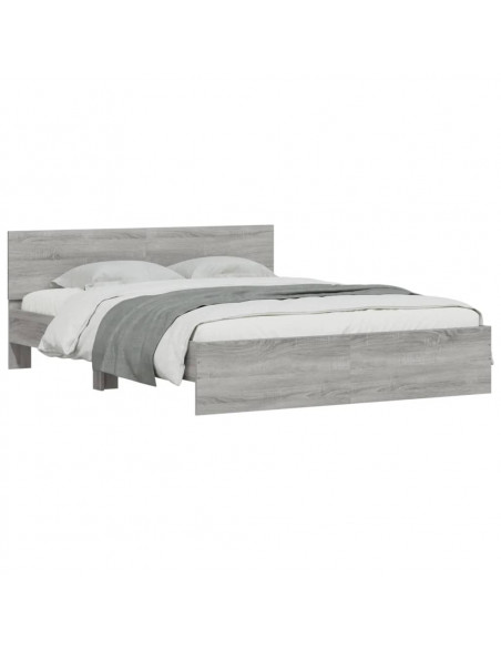 Giroletto con Testiera Grigio Sonoma 140x190 cm
