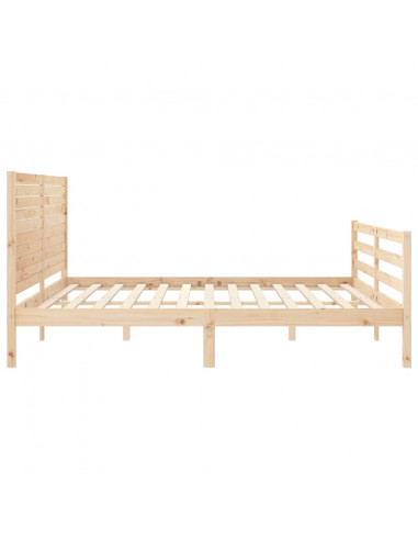 Giroletto con Testiera Super King Size in Legno Massello