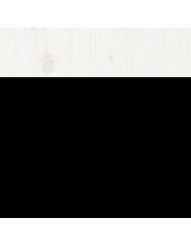 Giroletto con Testiera Bianco Legno Massello di Pino 120x200 cm