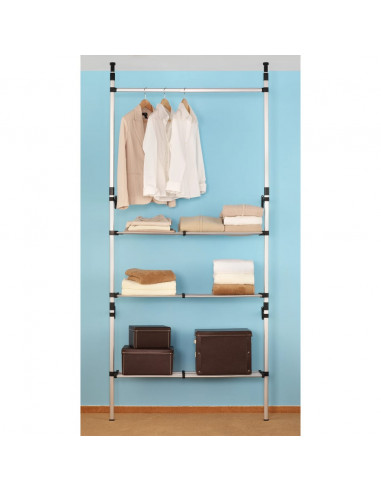 Sistema per Guardaroba Telescopico Aste Mensole in Alluminio