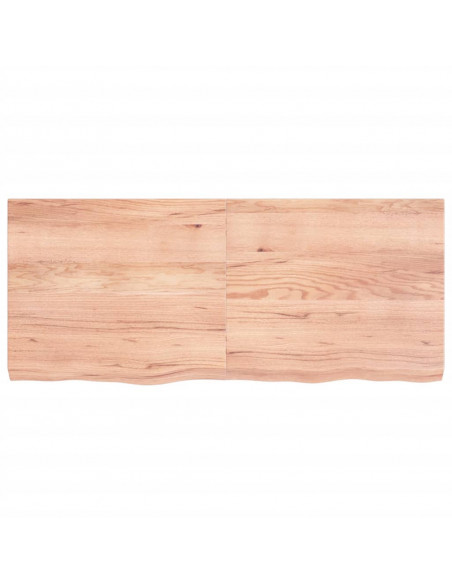 Piano Bagno Marrone 140x60x(2-6) cm Legno Massello Trattato