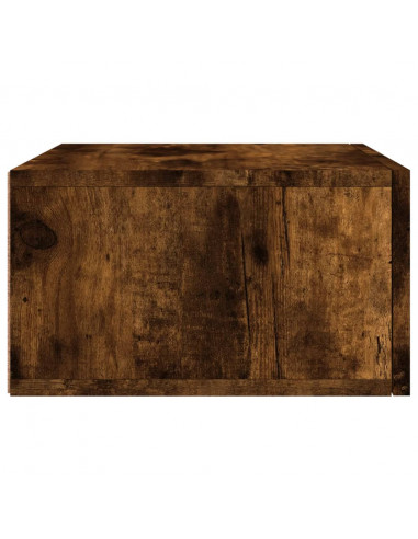 Comodini a Muro 2 pz Rovere Fumo 35x35x20 cm