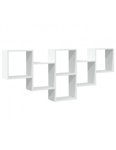 Scaffale a Parete Bianco 159x18x66 cm in Truciolato