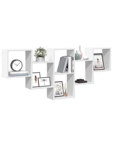 Scaffale a Parete Bianco 159x18x66 cm in Truciolato