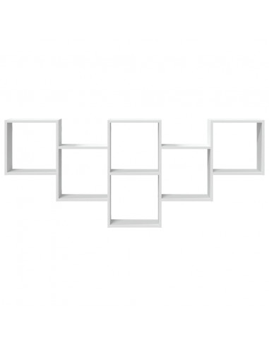 Scaffale a Parete Bianco 159x18x66 cm in Truciolato