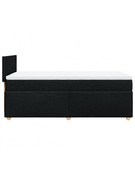 Giroletto a Molle con Materasso Nero 80x200 cm inTessuto