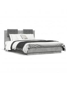 Giroletto Testiera Grigio Cemento 120x190 cm Legno Multistrato 2