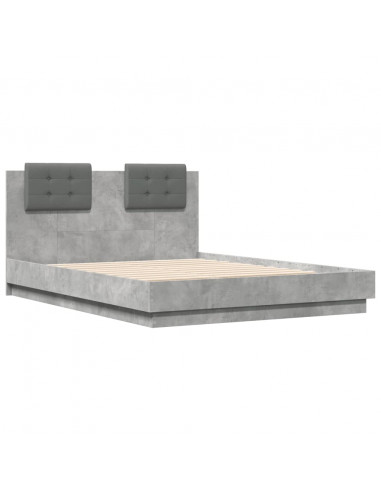 Giroletto Testiera Grigio Cemento 120x190 cm Legno Multistrato