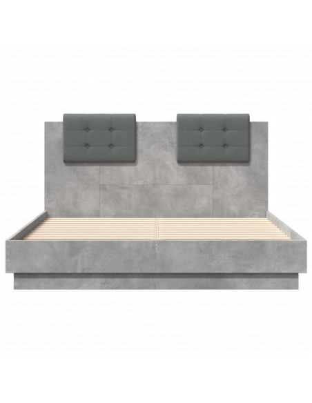 Giroletto Testiera Grigio Cemento 120x190 cm Legno Multistrato