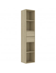 Libreria Rovere Sonoma 36x30x171 cm in Legno Multistrato 2