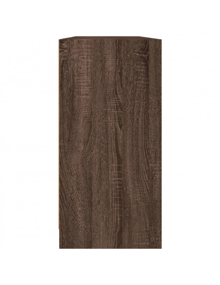 Libreria con Ante Rovere Marrone 204x37x75 cm Legno Multistrato