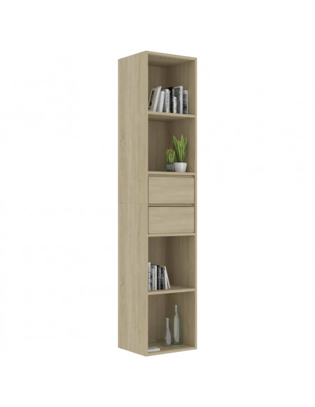 Libreria Rovere Sonoma 36x30x171 cm in Legno Multistrato