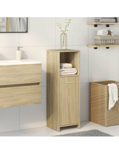 Mobile da Bagno Rovere Sonoma 30x30x95 cm in Legno Multistrato