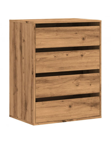 Cassettiera Angolare Rovere Artigianale 60x41x76cm Multistrato