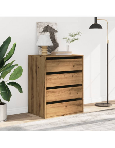 Cassettiera Angolare Rovere Artigianale 60x41x76cm Multistrato