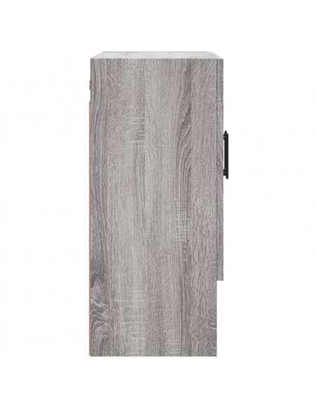 Armadietto a Muro Grigio Sonoma 60x31x70cm in Legno Multistrato