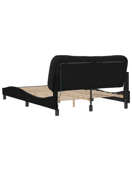 Giroletto con Luci LED Nero 120x200 cm in Tessuto